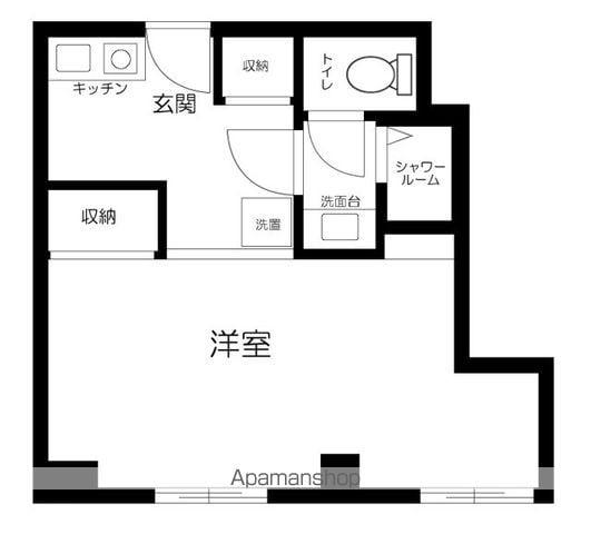 富士前ビル(1K/1階)の間取り写真