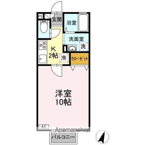 グレースあさか(1K/1階)の間取り写真