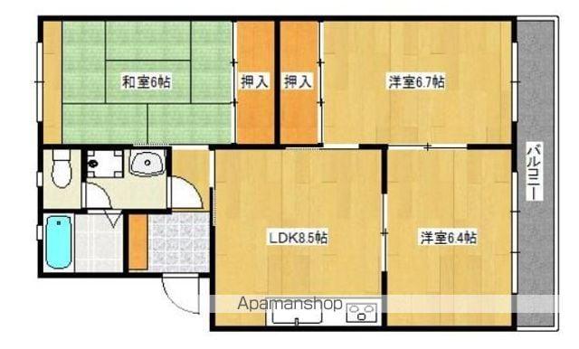 サンシャイン21(3DK/1階)の間取り写真