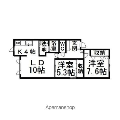 インフィニティ(2LDK/1階)の間取り写真