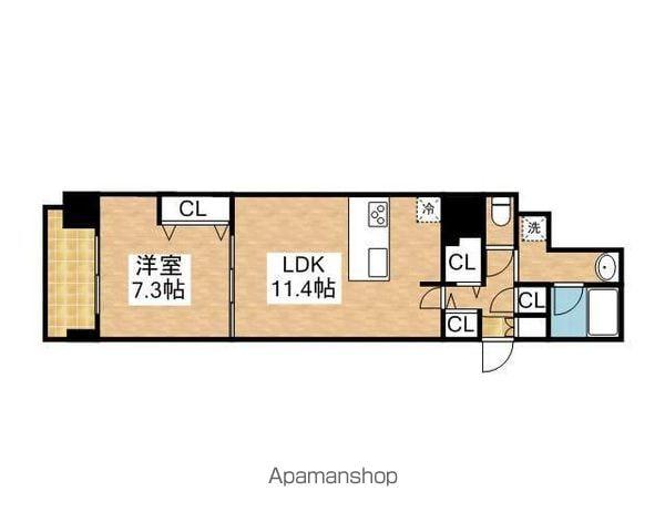 プレサンス丸の内フォート(1LDK/12階)の間取り写真