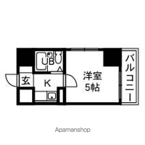 アセンティアビワコ(1K/3階)の間取り写真