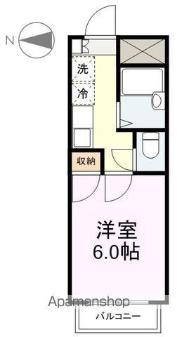 サンパレス宮町(1K/2階)の間取り写真