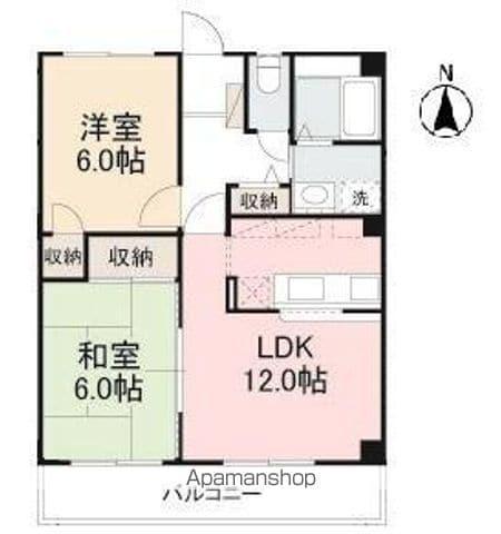 フォブールキュア高砂(2LDK/1階)の間取り写真