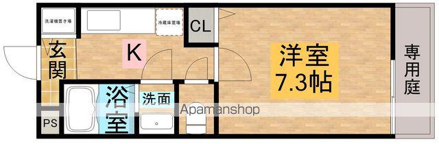 エーワン池浦(1K/1階)の間取り写真