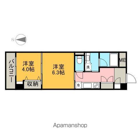 レジデンス上前津スクエア(1DK/9階)の間取り写真