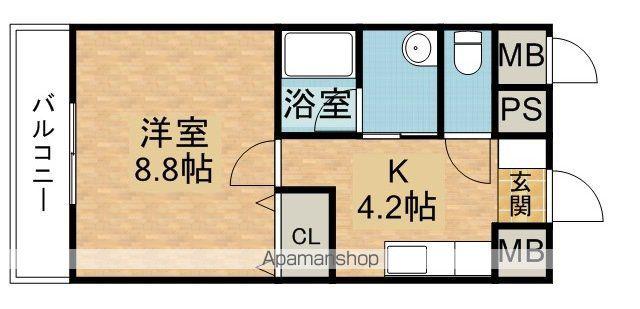 コンコース東堀(1K/7階)の間取り写真