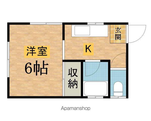 ナカノハイツ(1K/2階)の間取り写真