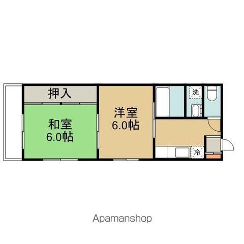 メゾン敏(2K/3階)の間取り写真