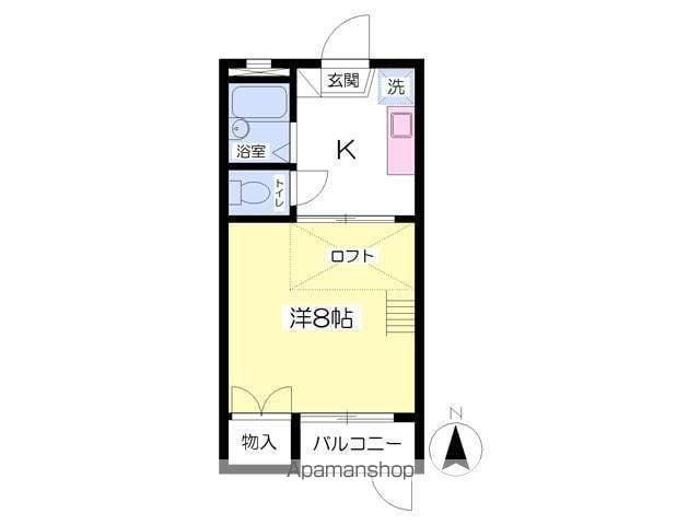 メゾン高平(1K/1階)の間取り写真