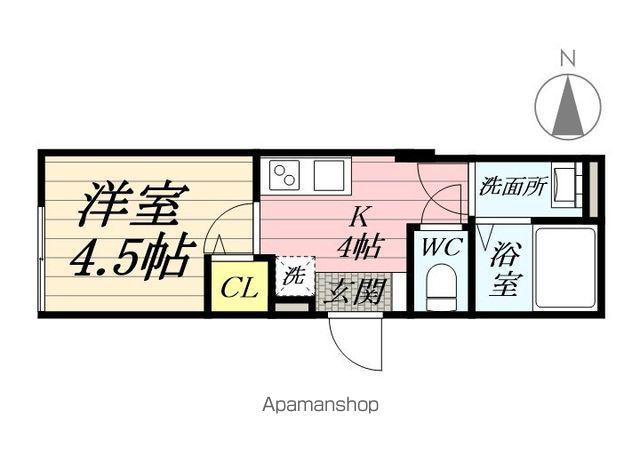 エスター弐番館(1K/1階)の間取り写真