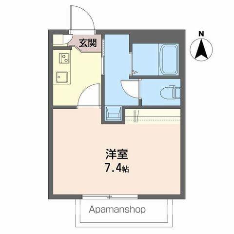 CASA安宅 B棟(1K/1階)の間取り写真