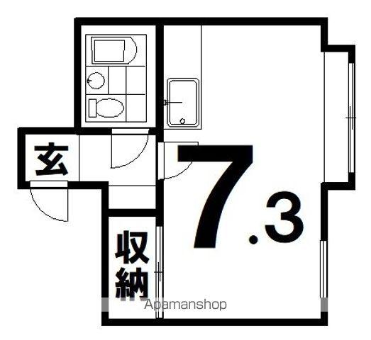 エスポワールハイツ(ワンルーム/2階)の間取り写真