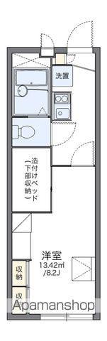 レオパレス清風Ⅱ(1K/1階)の間取り写真