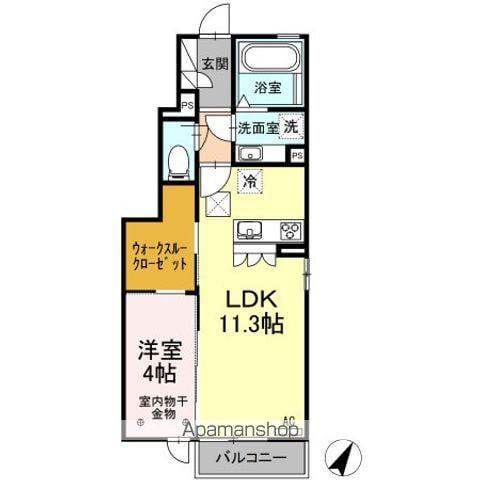 スプラドール Ⅱ(1LDK/1階)の間取り写真