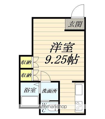 サンライズ(ワンルーム/1階)の間取り写真