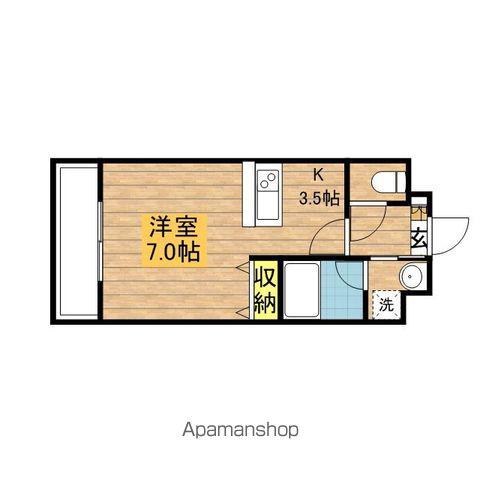 グランシャリオ長谷(1K/4階)の間取り写真