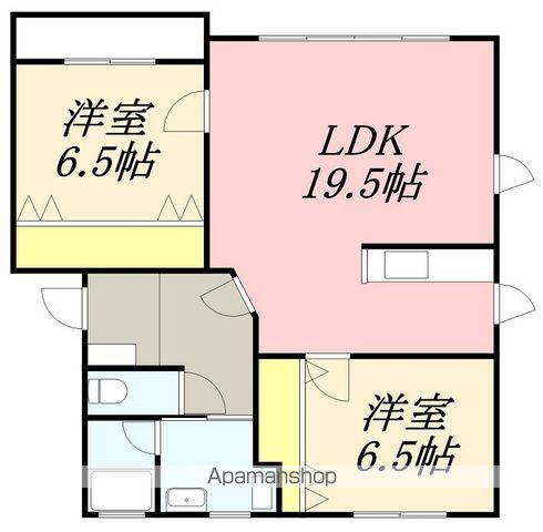 SAKURA HEIGHTS(2LDK/3階)の間取り写真