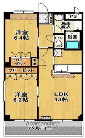 グランドールガーデン(2LDK/2階)の間取り写真