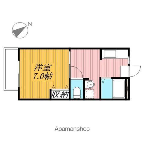 アプローズ1(1K/1階)の間取り写真