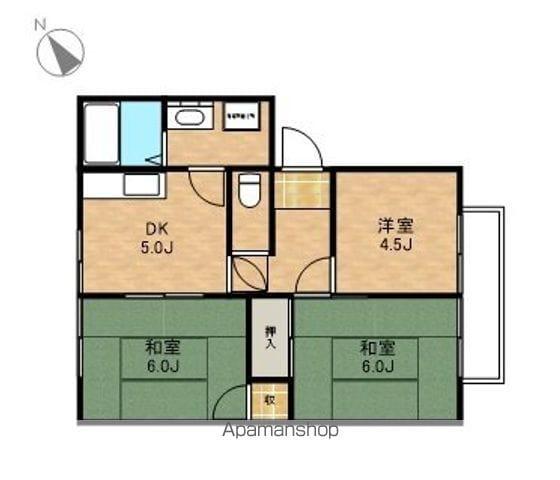 フレグランスA(3DK/1階)の間取り写真