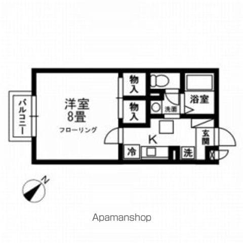 フォンテーヌ・中山(1K/1階)の間取り写真