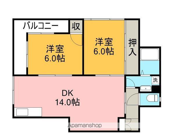 コーポノザキNO3(2LDK/2階)の間取り写真