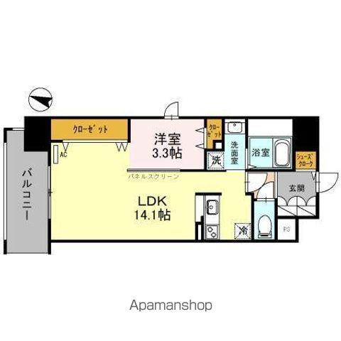 プリマクラッセ(1LDK/9階)の間取り写真