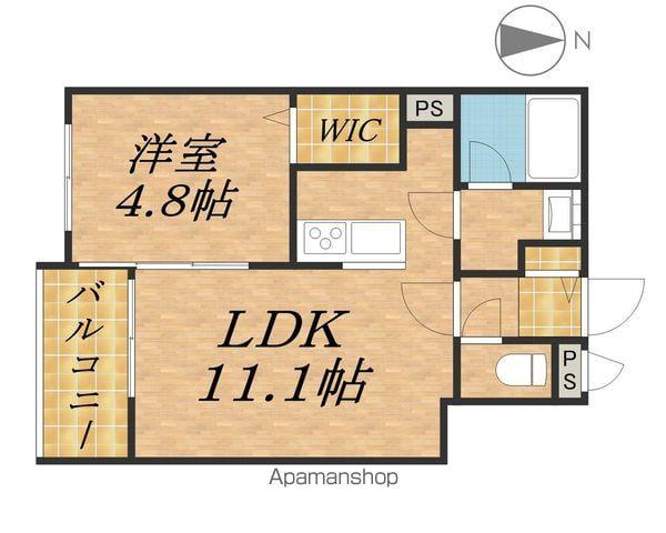 IXVI(1LDK/4階)の間取り写真