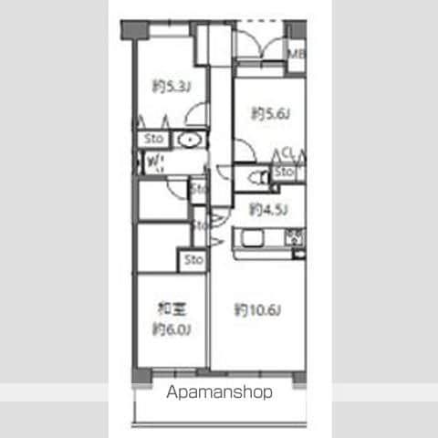アソシエール溝の口(3LDK/10階)の間取り写真