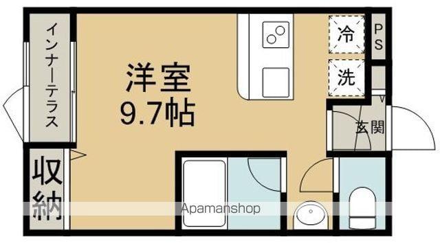 ボナチッタ1号棟(ワンルーム/2階)の間取り写真