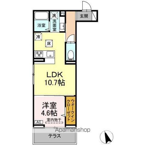 D-ROOM武田(1LDK/1階)の間取り写真