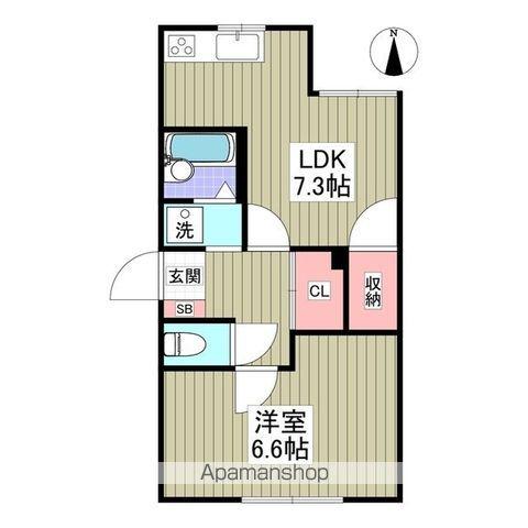 ルナ・アイワン(1LDK/1階)の間取り写真