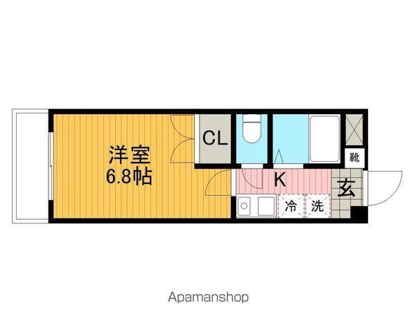 メルローズハイツ(1K/2階)の間取り写真