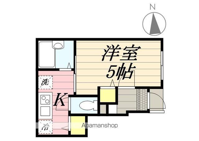 MELDIA松戸Ⅲ(1K/1階)の間取り写真