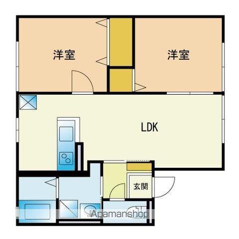 アマーレカーサ2(2LDK/2階)の間取り写真