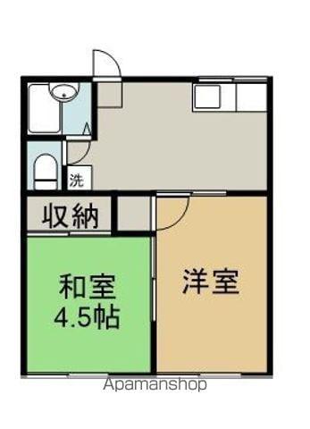 サンシャイン善通寺(2DK/2階)の間取り写真