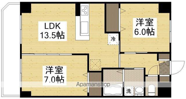 CIEL BLUE(2LDK/2階)の間取り写真