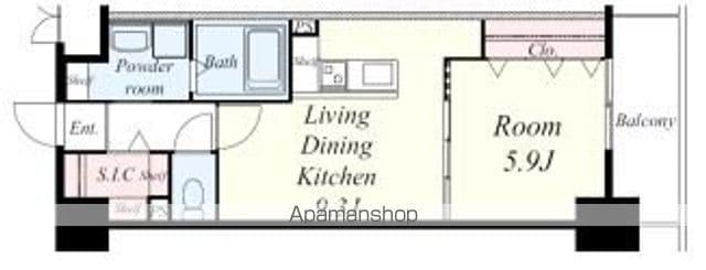 レガリア吉塚(1LDK/6階)の間取り写真