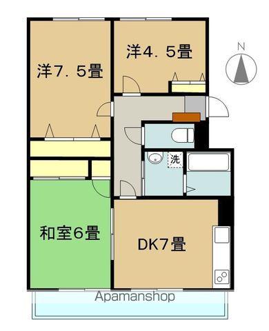 ガーデンテラス田中(3DK/1階)の間取り写真