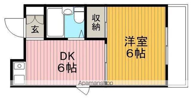 エリータ半町(1DK/4階)の間取り写真