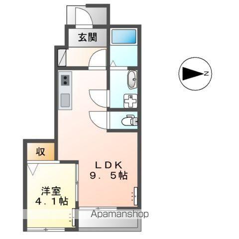 フォレスト鹿妻Ⅲ(1LDK/1階)の間取り写真
