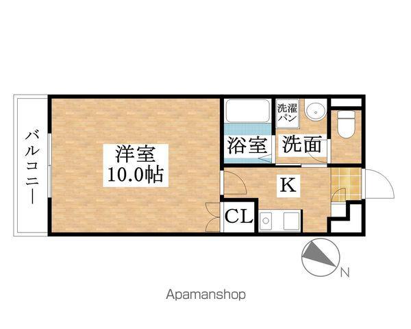 ヨコタビル リアル(1K/4階)の間取り写真