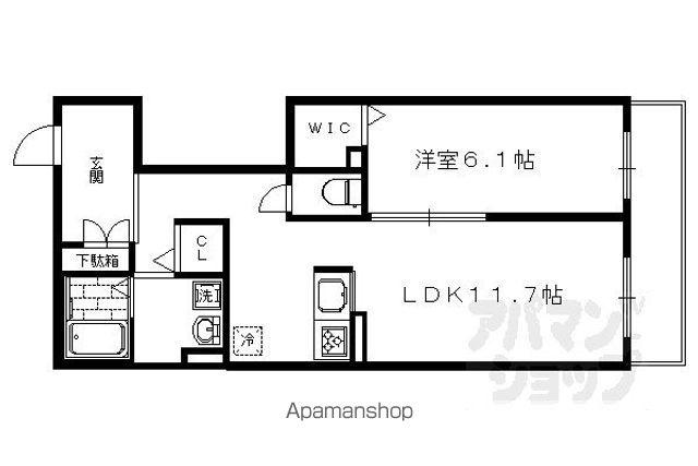 OIRAKA(1LDK/2階)の間取り写真