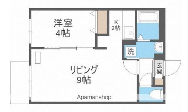 円山裏参道スクエア(1LDK/5階)の間取り写真