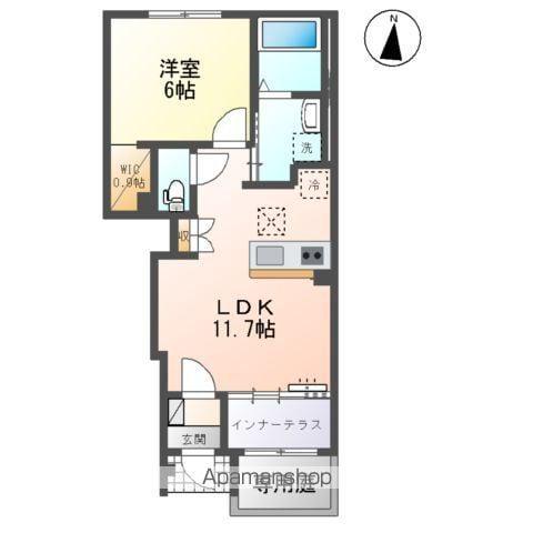 ブリスフォート(1LDK/1階)の間取り写真