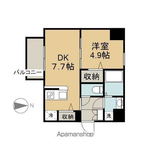 メイクス上前津Ⅳ(1DK/10階)の間取り写真