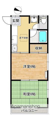 コーポ万石(2K/1階)の間取り写真