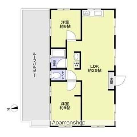 モデラート(2LDK/3階)の間取り写真