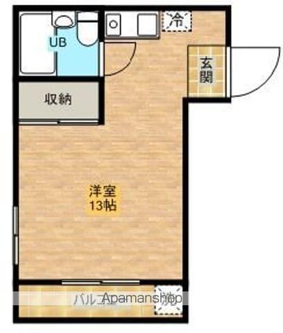 ヴィラ河合(ワンルーム/1階)の間取り写真